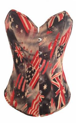 Pattern flag corset